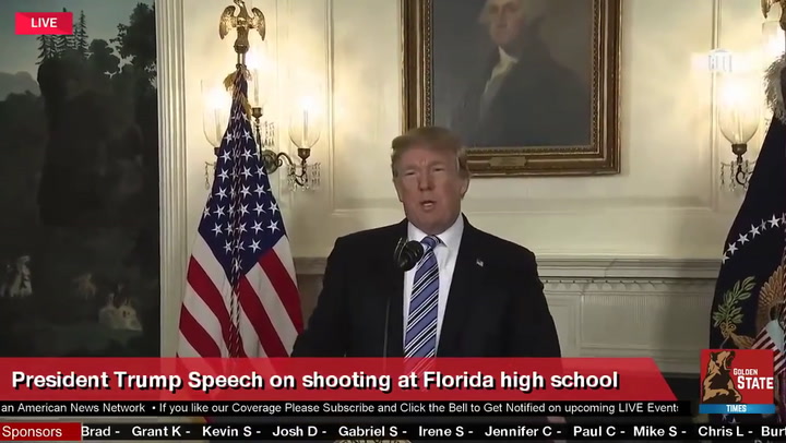 Tiroteo en Florida: Trump da un discurso urgente desde la Casa Blanca