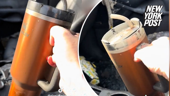 A Stanley tumbler survived a woman's car fire — and the company is