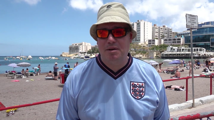 England fans soak up the Malta sun ahead of Euro 2024 qualifier
