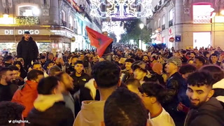 Mundial de Qatar 2022. Así festejaron los marroquíes en las calles de España