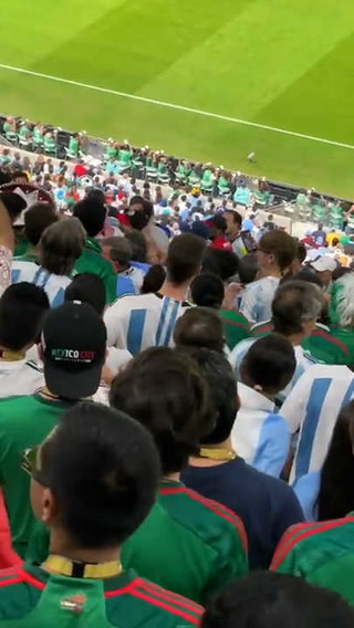 Hinchas argentinos y mexicanos se agarraron a las trompadas en pleno partido