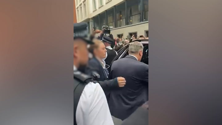 Protesters mob Keir Starmer’s car for his stance on Israel-Hamas war