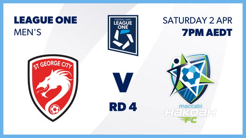2 April - FNSW League one Mens - Round 4 - St George City FA v Hakoah Sydney City East FC