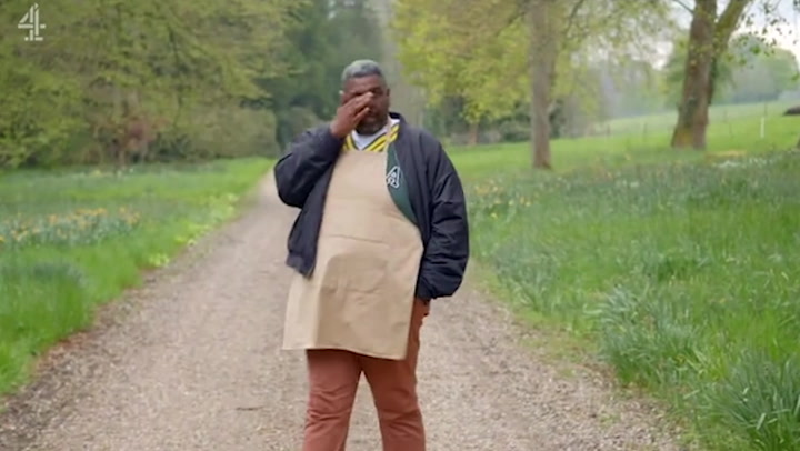 Great British Bake Off star cries as he's first contestant eliminated from show