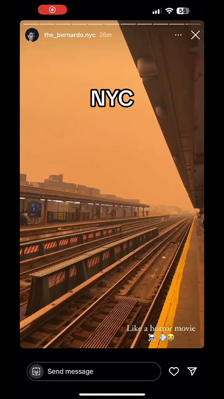 Una mujer de Nueva York asegura que la niebla hace que la ciudad parezca una película de terror
