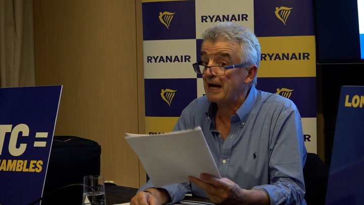 UK air traffic control is 'worst' in Europe, Ryanair boss says