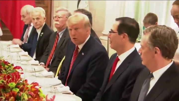 La cena entre Xi y Trump, en el Palacio Duhau - Fuente: Twitter