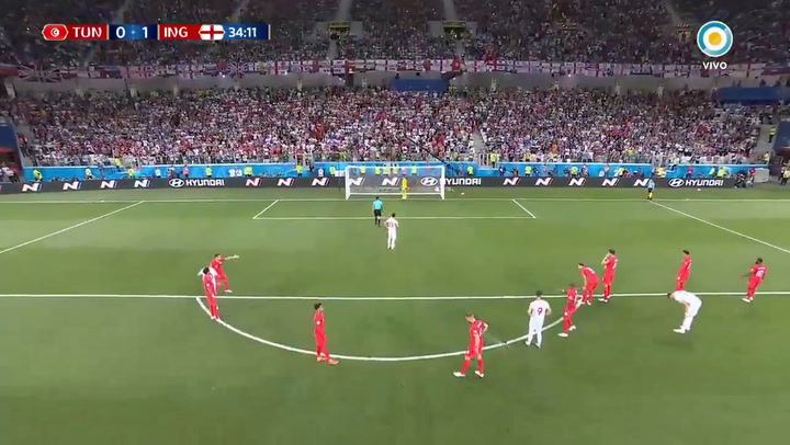 El gol de penal de Túnez que empató contra Inglaterra - Fuente: TV Pública