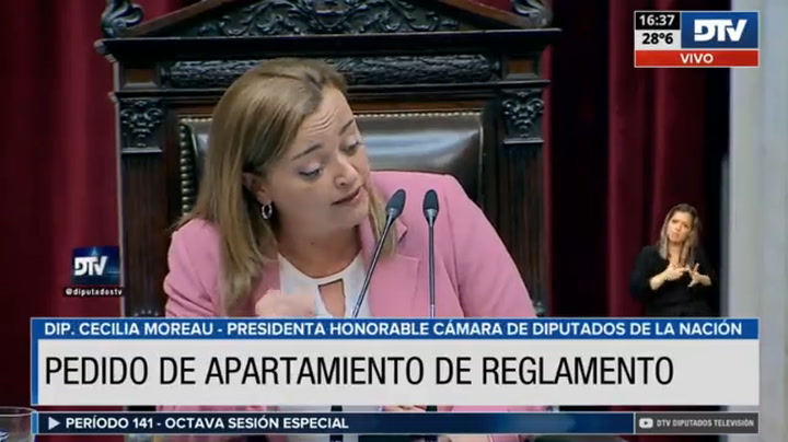 Tensión entre Cecilia Moreau y Fernando Iglesias en la sesión de Diputados
