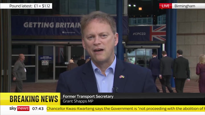 45p rate tax cut 'was wrong on every level', says Grant Shapps