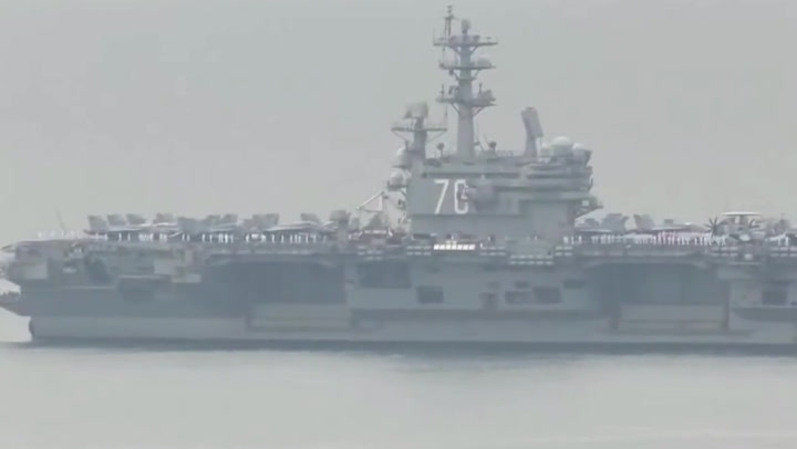 US aircraft carrier arrives in South Korea for joint drills