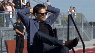 Kevin Bacon dances at Footloose school 40 years on from hit film