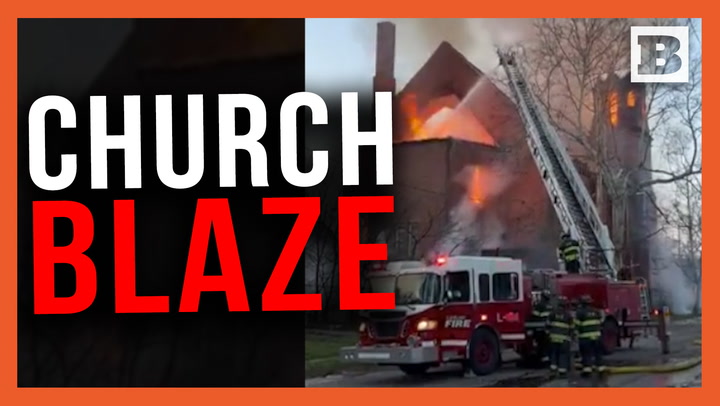 Church Blaze: Firefighters Seen Trying to Put Out Blaze in Historic Cleveland Church