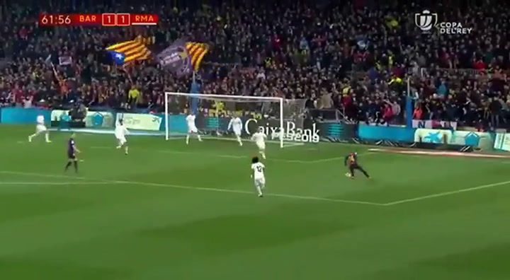 El 1-1 de Barcelona: la reacción de Marcelo - Fuente: Copa del Rey