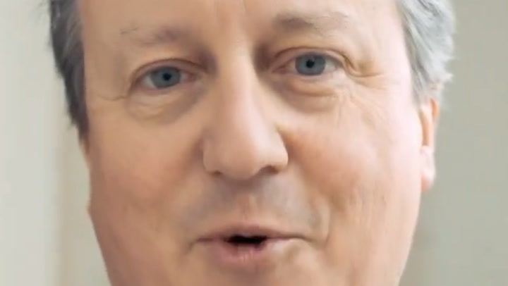 David Cameron marks 100 days as foreign secretary with highlights reel
