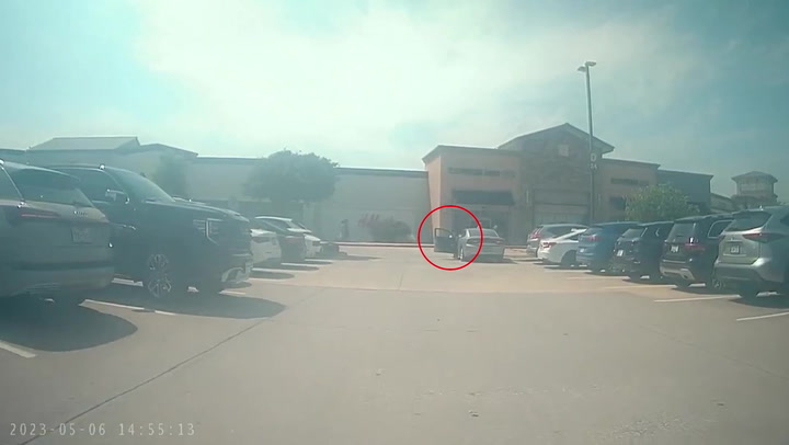 Texas mall shooting: Dashcam captures moment gunman opens fire