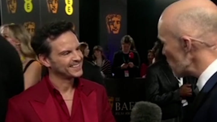 BBC reporter makes actor Andrew Scott squirm with awkward Saltburn question at Baftas