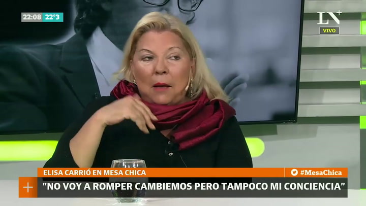 Elisa Carrió: 'Yo no quiero que las mafias del fútbol gobiernen esta Nación'