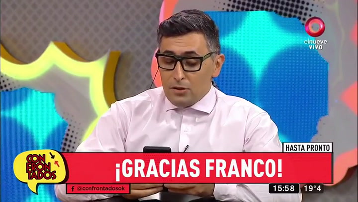 Franco Torchia se despidió de Confrontados y apuntó contra Viviana Canosa - Fuente: YouTube
