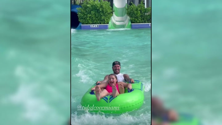 Victoria Beckham posts adorable video of dad David and Harper Seven at waterpark