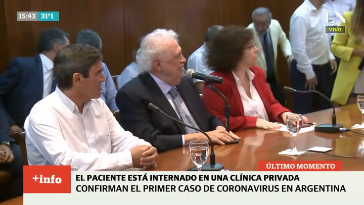 Conferencia de prensa del ministerio de Salud - primer caso de Coronavirus confirmado en Argentina