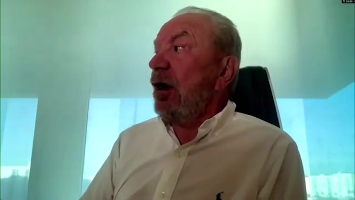 Alan Sugar derides working from home while working from home