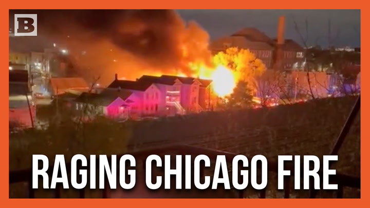 Huge Fire Rages in Pilson Neighborhood of Chicago