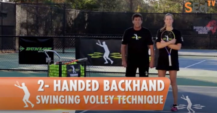 2-Handed Backhand Swinging Volley Technique