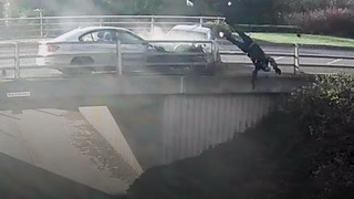 Motorcyclist thrown off Milton Keynes bridge in road rage incident