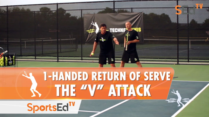 1-Handed Return Of Serve - The "V" Attack