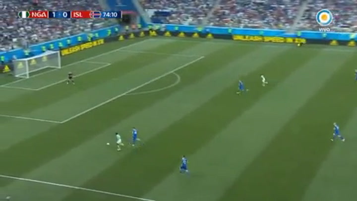 El segundo gol de Nigeria ante Islandia - Fuente: Tv Pública