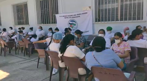 Enfermeras de la ANEEAH en comayagua piden plazas permanentes para sus compañeras