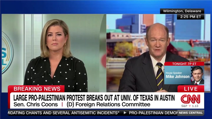Biden Co-Chair Coons: Hamas Is Rejecting Ceasefire Offers, But We'll Be Able to Restrain Israel, War Will 'Strain' Relations