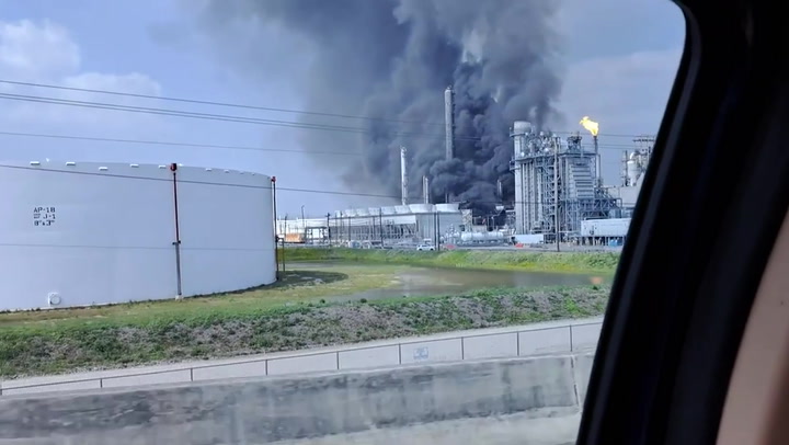 Shell chemical plant in Texas catches fire