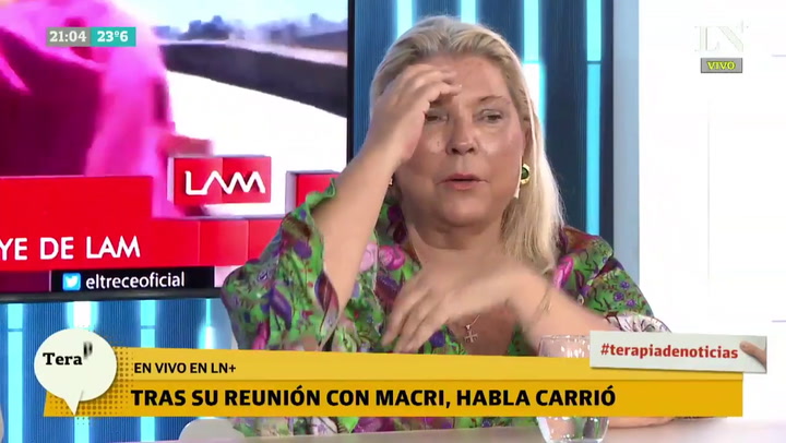 Elisa Carrió: 'Scioli no tiene cura', 'Gisela Berger puede decir muchas cosas de Scioli'