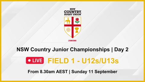 11 September - NSW Country Junior Champs - Day 2 - Field 1 Stream