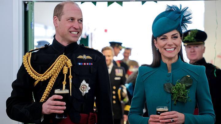 William and Kate enjoy Guinness at St Patrick's Day Parade