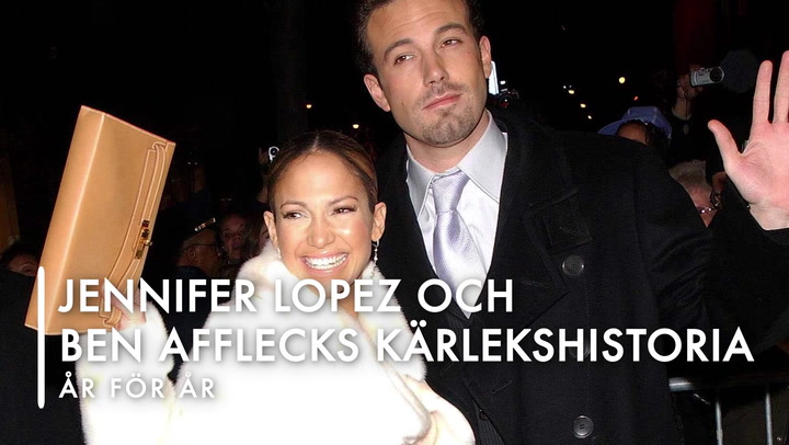 Jennifer Lopez och ben Afflecks kärlekssaga – år för år