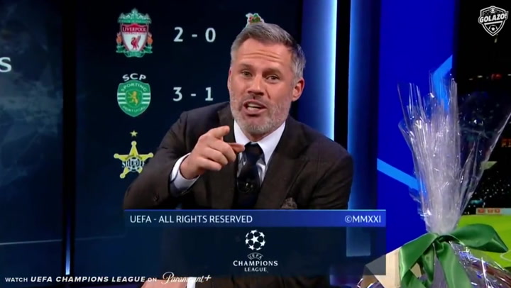 Jamie Carragher closes Champions League show with an American accent