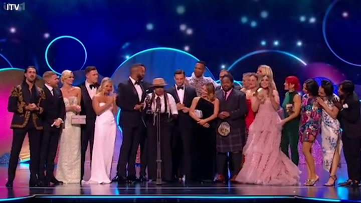 Strictly stars pay tribute to Amy Dowden on stage as she joins them to collect NTA