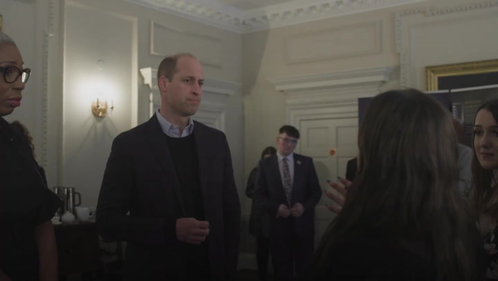 Prince William chats to winners of award honouring Princess Diana