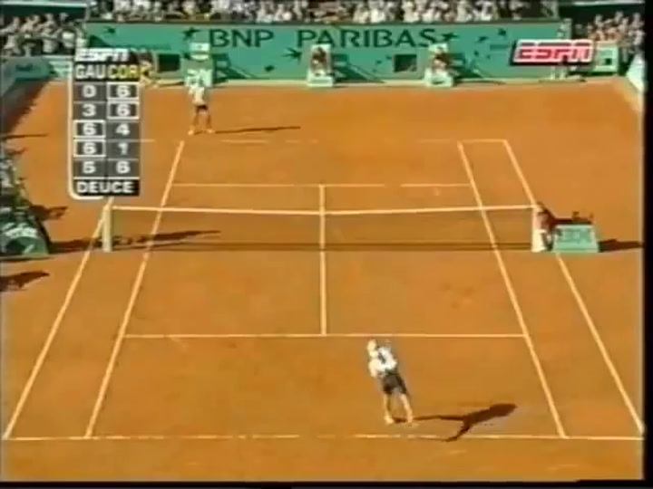 Coria contra Gaudio en la final de Roland Garros 2004 - Fuente: YouTube