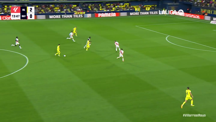 Gol de Sorloth (3-0) en el Villarreal 3-0 Rayo Vallecano