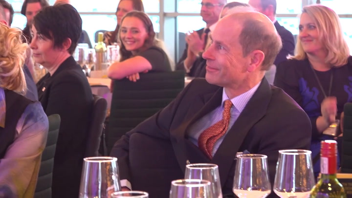 Prince Edward wipes away tears as Duchess of Edinburgh gives surprise birthday tribute