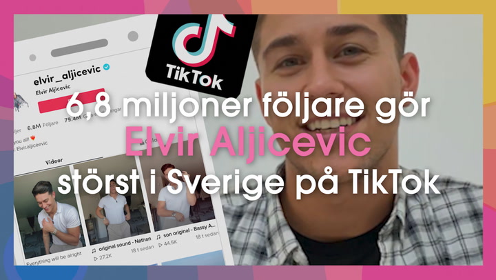 Med 6,8 miljoner följare är Elvir Aljicevic störst i Sverige på TikTok
