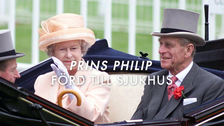 Prins Philip förd till sjukhus