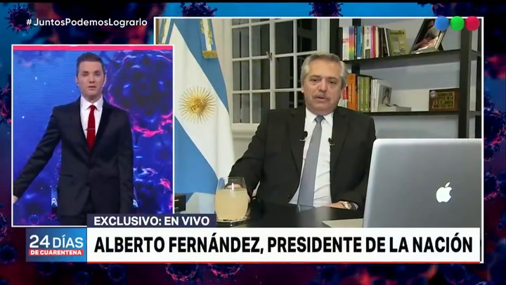 La respuesta de Alberto Fernández a las críticas de Chile - Fuente: Telefe