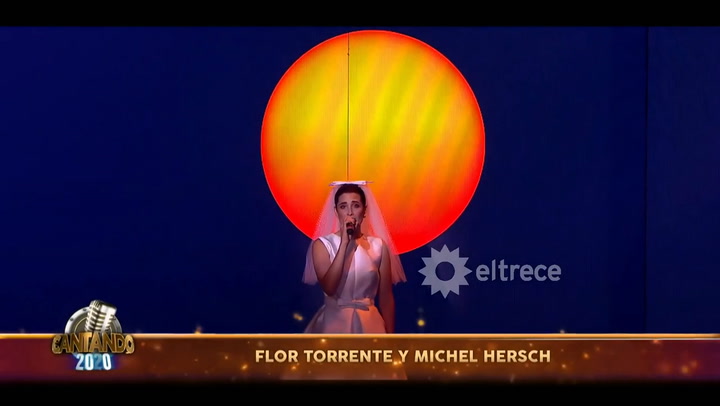 Cantando 2020. Flor Torrente y Michel Hersch cantaron 'Someone like you' de Adele - Fuente: eltrece