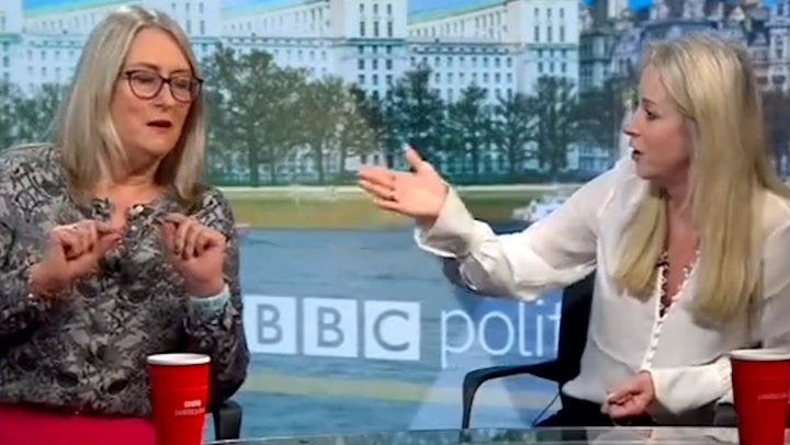 Former home secretary Jacqui Smith tells journalist to 'shut up' on live TV