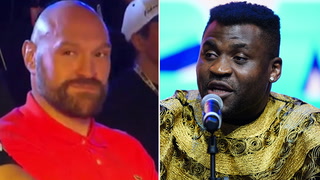 Francis Ngannou and Tyson Fury in heated exchange ahead of Joshua bout